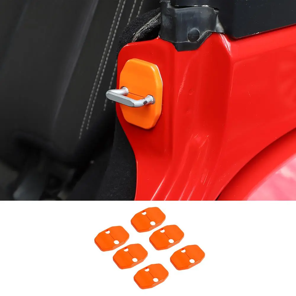 For 2007-2018 Jeep Wrangler JK JKU/ 16+ Renegade/ 14+ Cherokee/ 11+ Grand Cherokee 6x Door Lock Covers Protection Trim - Image 9
