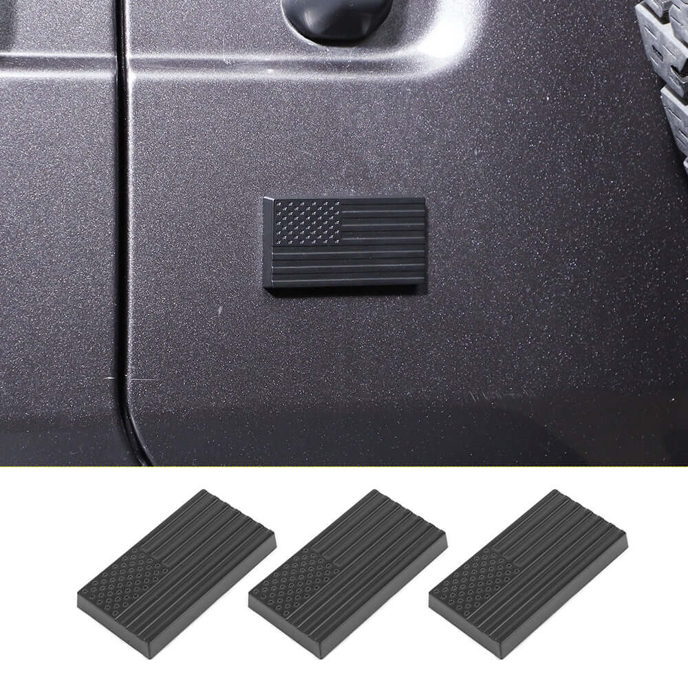 For Jeep Wrangler TJ JK JL JT Door Lock Trim Cover American Flag Tailgate Lock Exterior Kit - Image 10