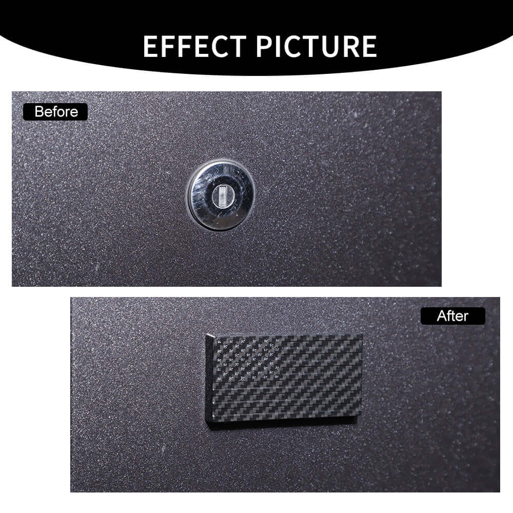 For Jeep Wrangler TJ JK JL JT Door Lock Trim Cover American Flag Tailgate Lock Exterior Kit - Image 2