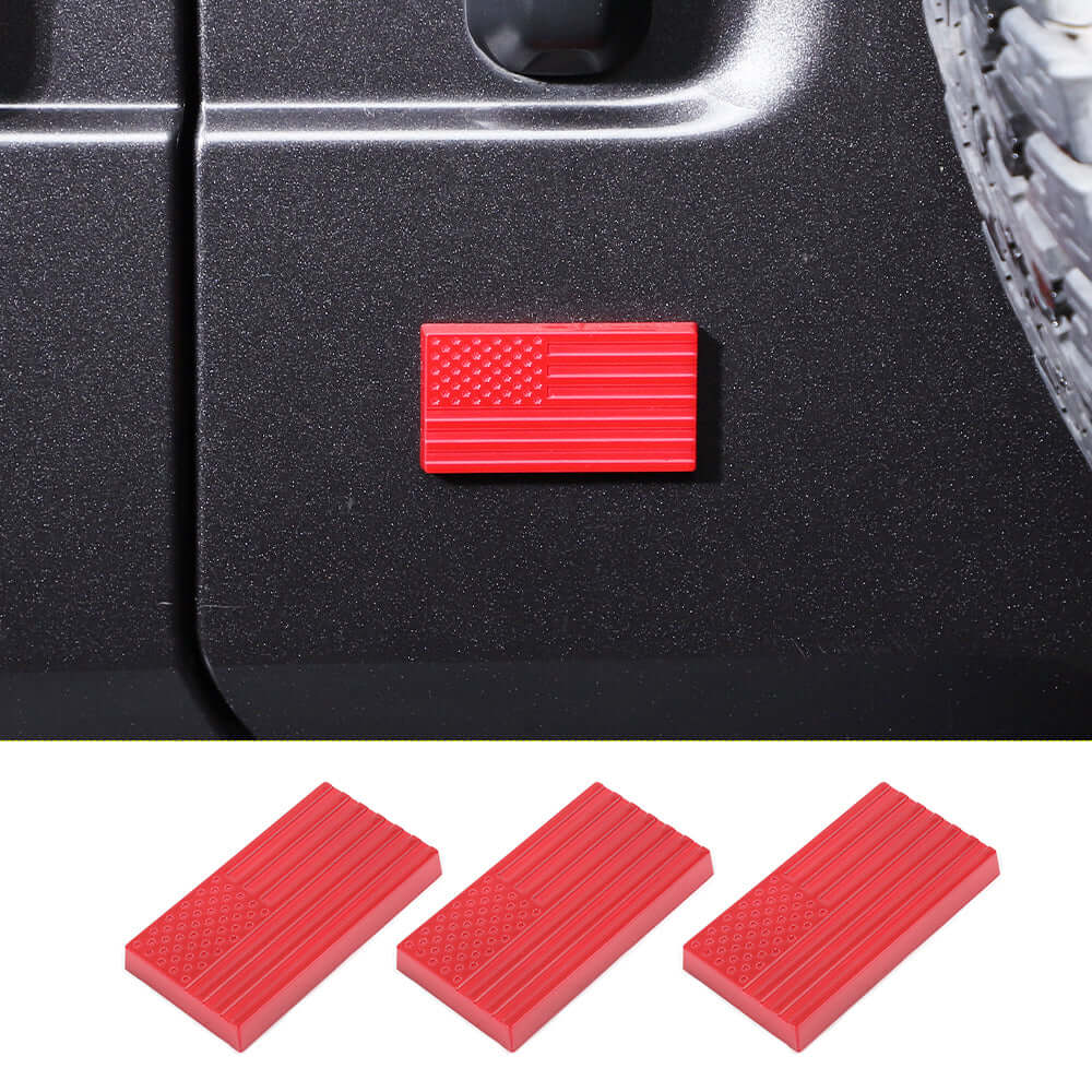 For Jeep Wrangler TJ JK JL JT Door Lock Trim Cover American Flag Tailgate Lock Exterior Kit - Image 9