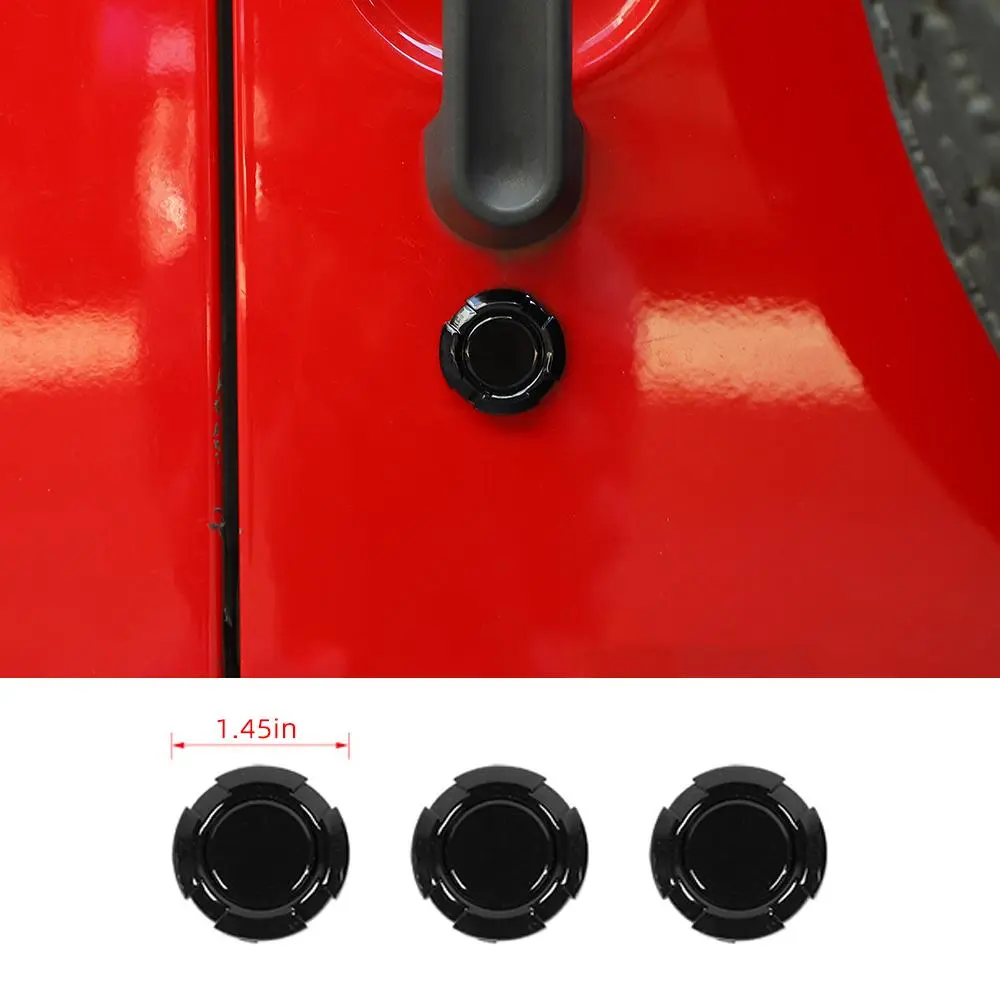 For Jeep Wrangler JK JKU Door Lock Trim Cover ABS 3pc
