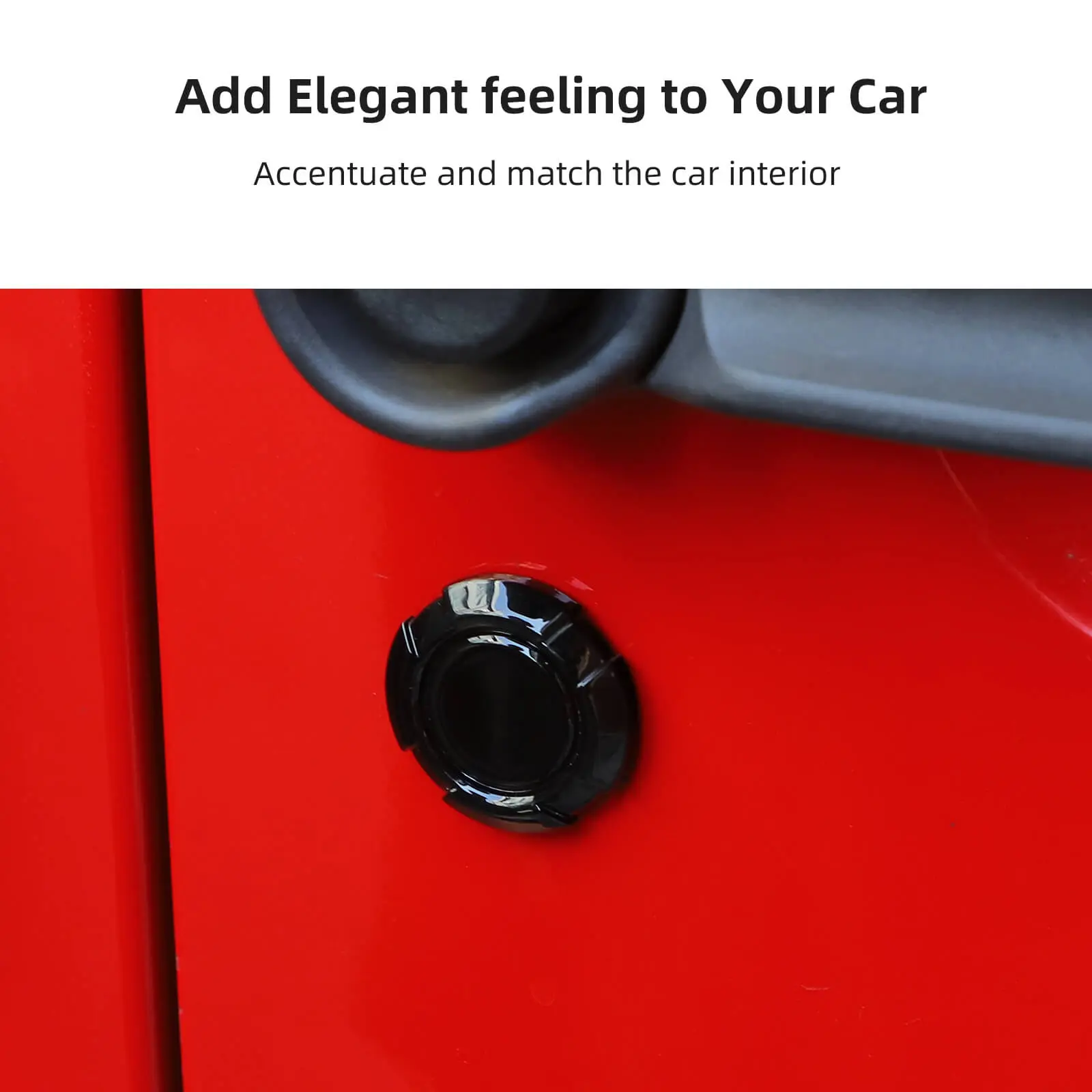 For Jeep Wrangler JK JKU Door Lock Trim Cover ABS 3pc - Image 2