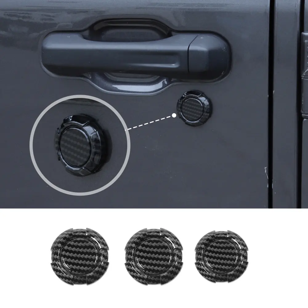 For 2018+ Jeep Wrangler JL Gladiator JT Door Lock Keyhole Trim Cover