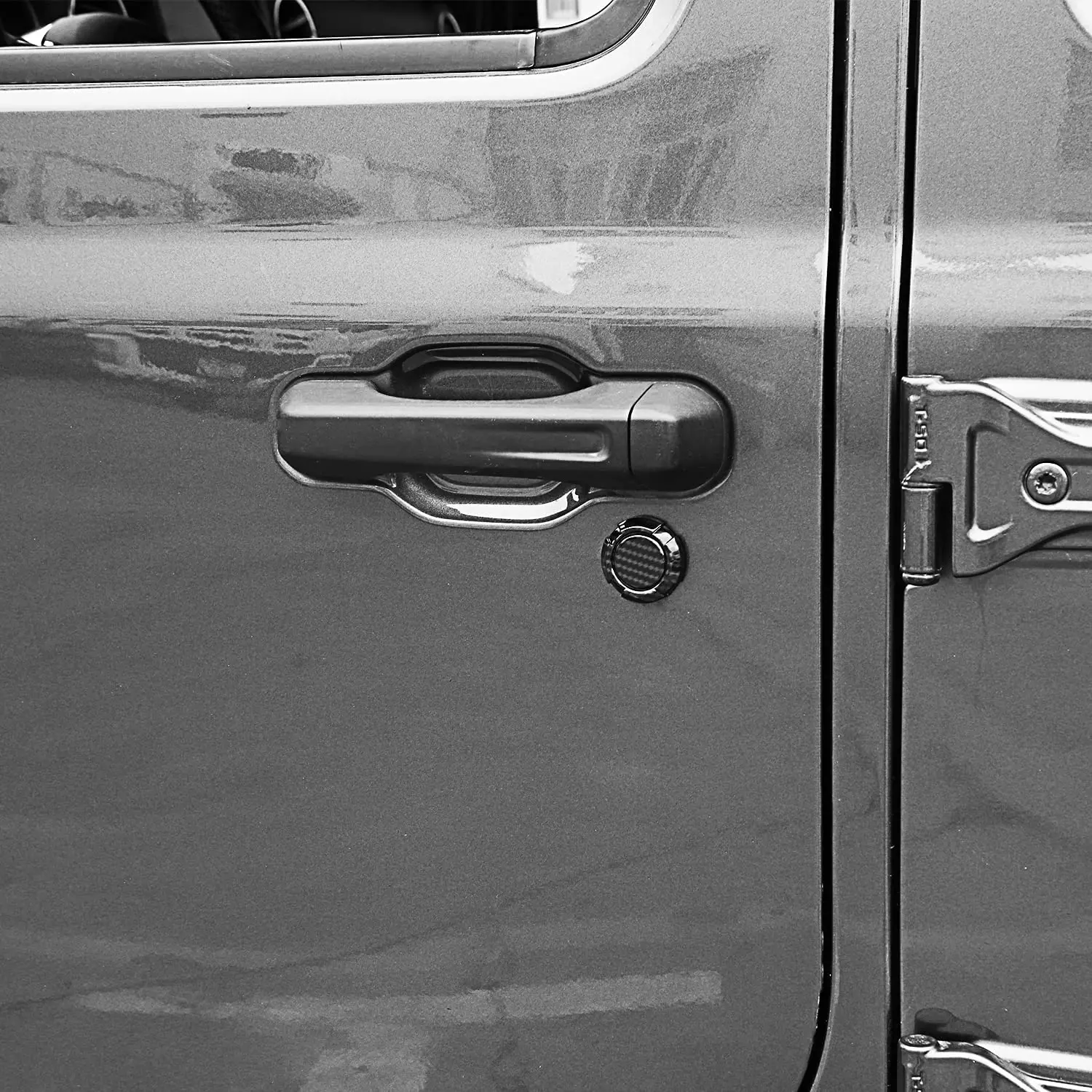 For 2018+ Jeep Wrangler JL Gladiator JT Door Lock Keyhole Trim Cover - Image 3