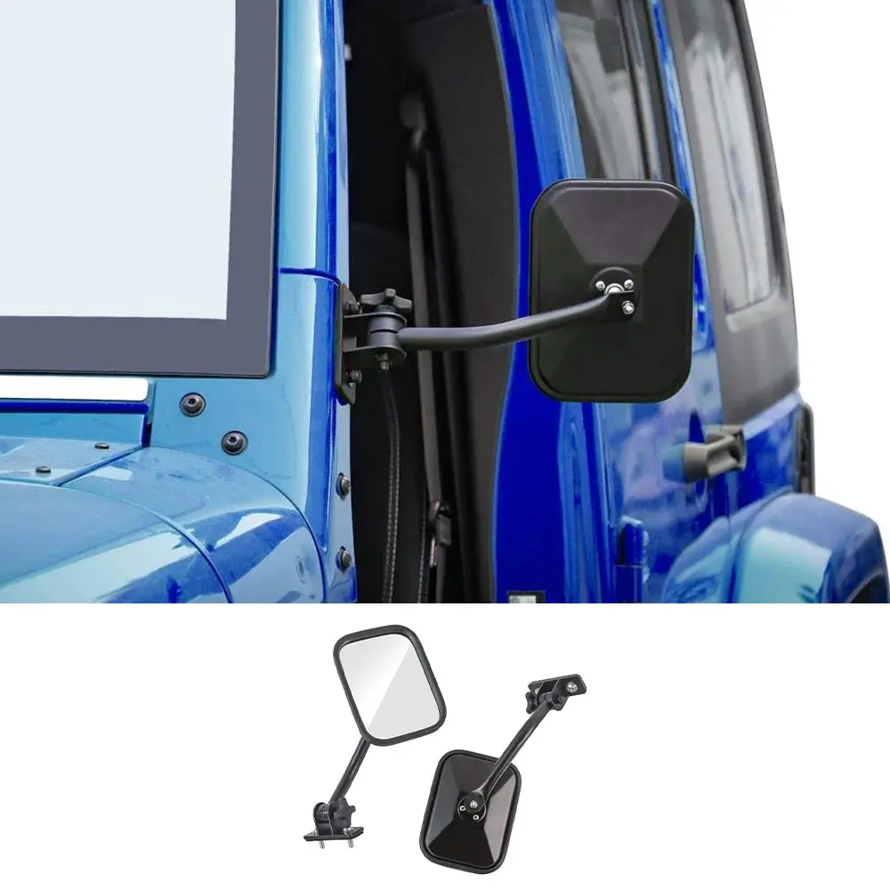 For Jeep Wrangler TJ JK JKU Door Off Mirrors Rear View Quick Release Mirrors