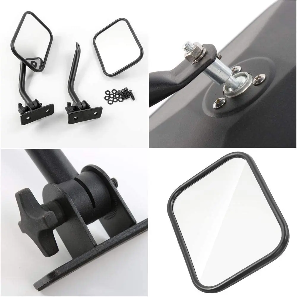 For Jeep Wrangler TJ JK JKU Door Off Mirrors Rear View Quick Release Mirrors - Image 5