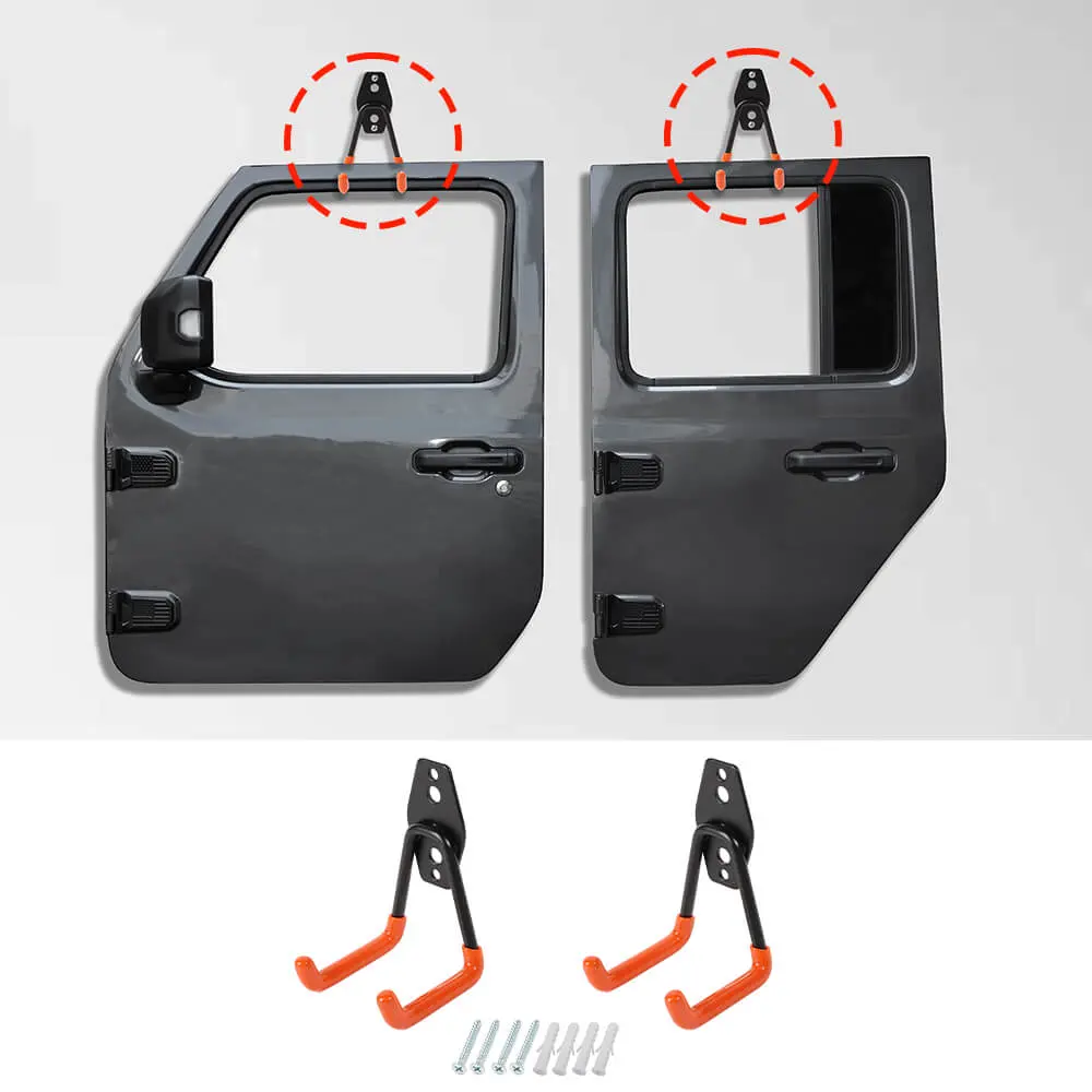 For Jeep Wrangler Universal Door Storage Hanger Removable Wall-Mounted Rack Bracket Hanging
