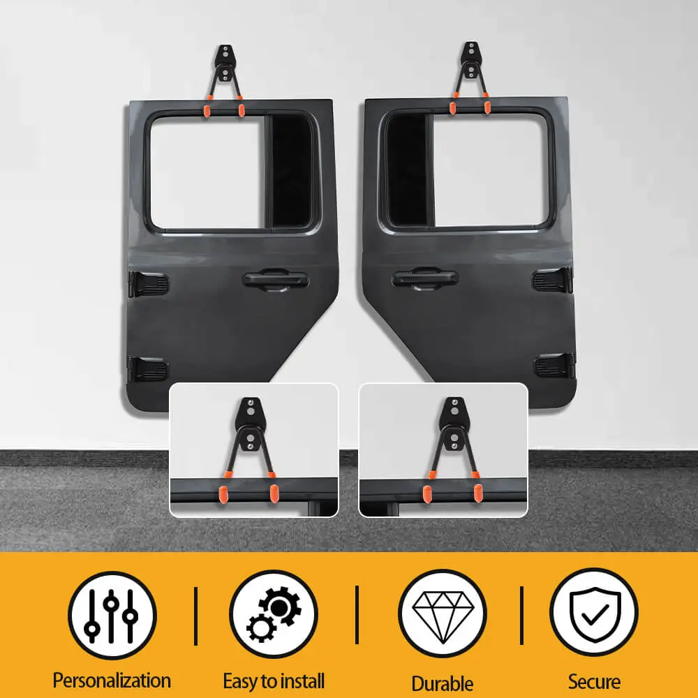 For Jeep Wrangler Universal Door Storage Hanger Removable Wall-Mounted Rack Bracket Hanging - Image 5