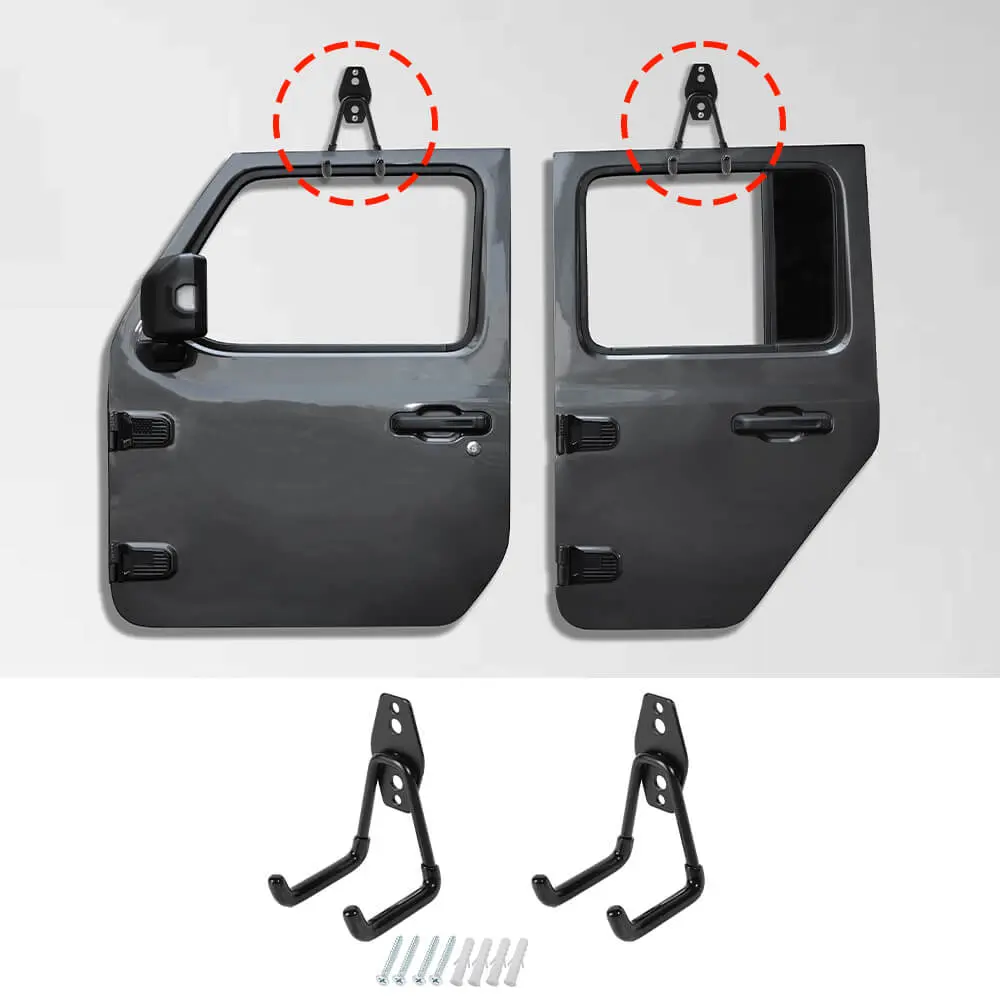 For Jeep Wrangler Universal Door Storage Hanger Removable Wall-Mounted Rack Bracket Hanging - Image 7