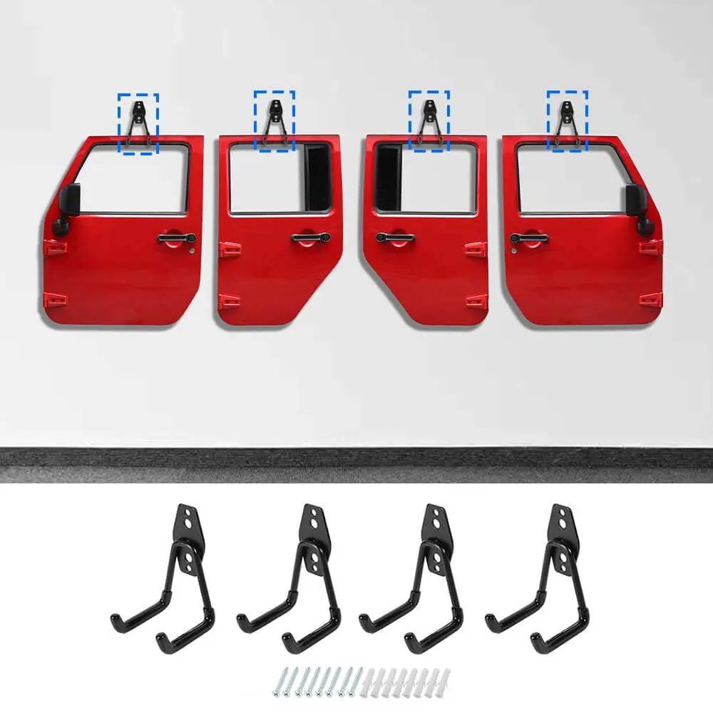 For Jeep Wrangler Universal Door Storage Hanger Removable Wall-Mounted Rack Bracket Hanging - Image 9