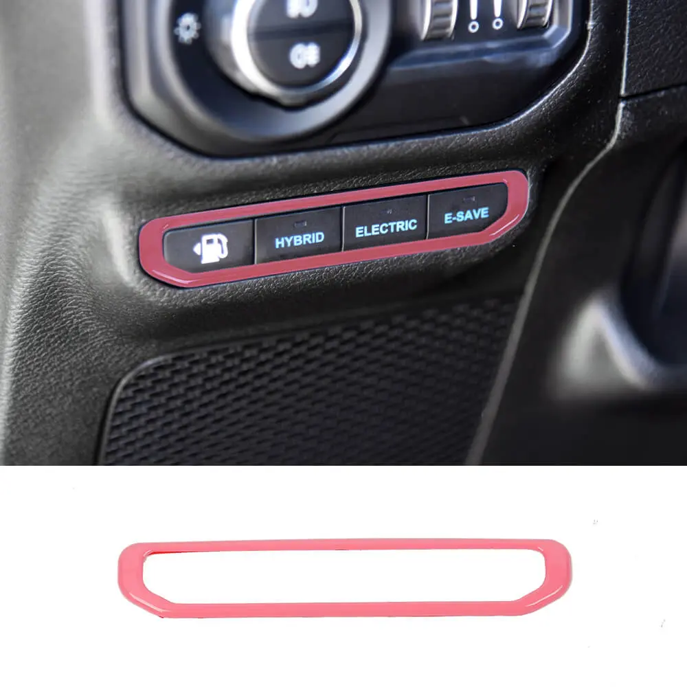 For 2021+ Jeep Wrangler JL 4Xe Electric Mode Button Switch Cover Trim Bezel - Image 11