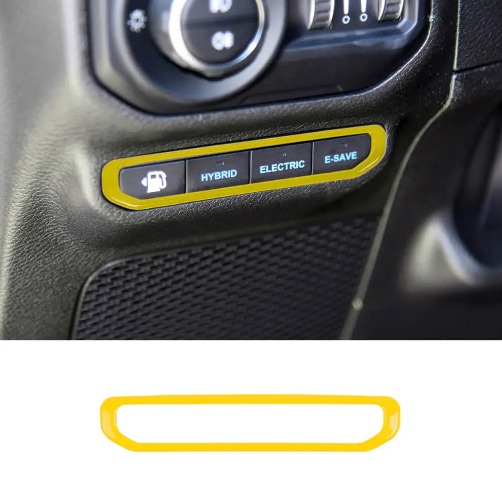 For 2021+ Jeep Wrangler JL 4Xe Electric Mode Button Switch Cover Trim Bezel - Image 12