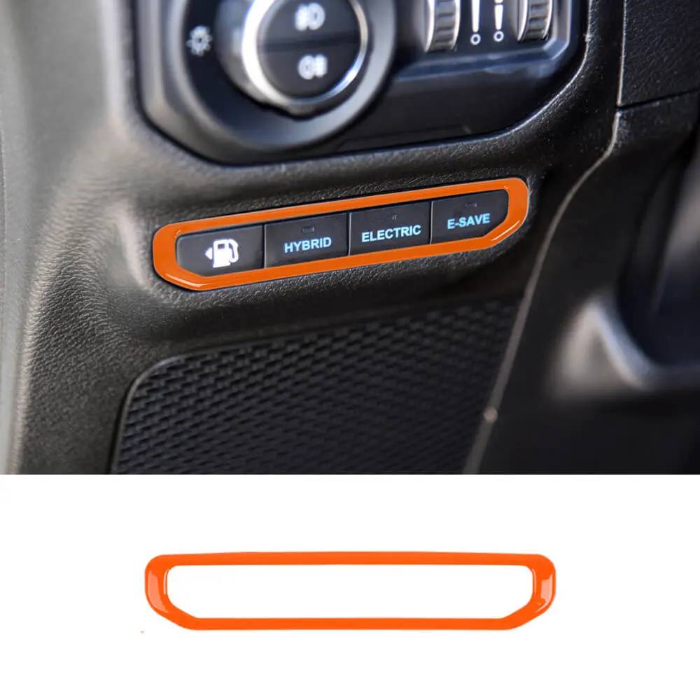 For 2021+ Jeep Wrangler JL 4Xe Electric Mode Button Switch Cover Trim Bezel - Image 13