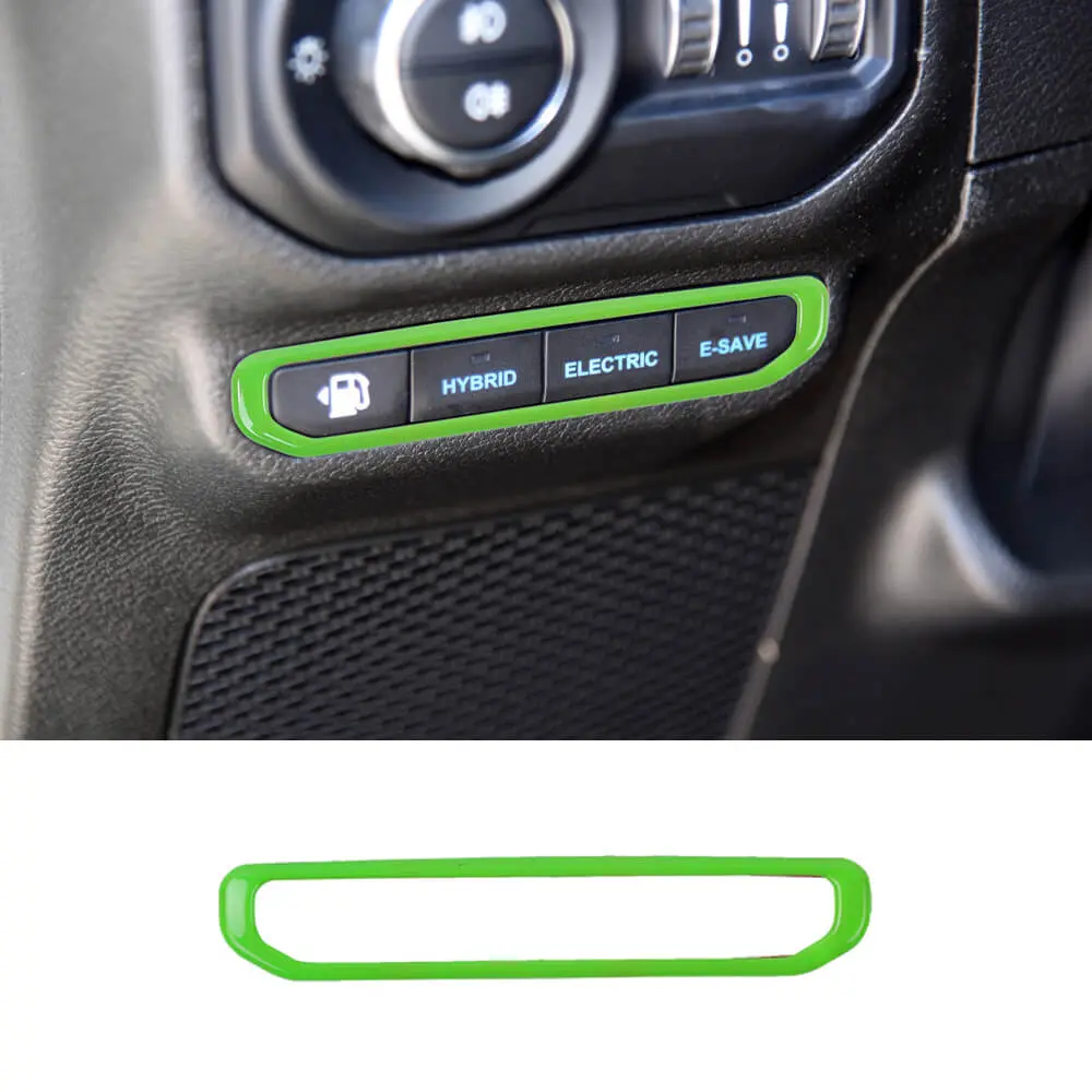 For 2021+ Jeep Wrangler JL 4Xe Electric Mode Button Switch Cover Trim Bezel - Image 18