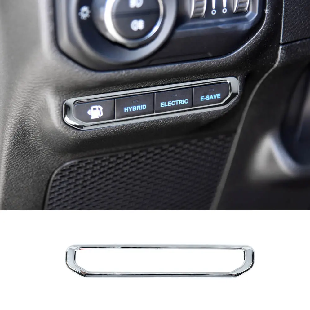 For 2021+ Jeep Wrangler JL 4Xe Electric Mode Button Switch Cover Trim Bezel - Image 8
