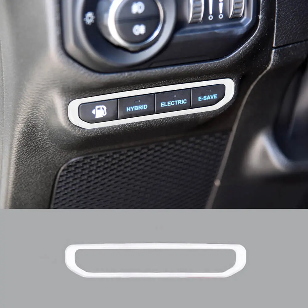For 2021+ Jeep Wrangler JL 4Xe Electric Mode Button Switch Cover Trim Bezel - Image 9