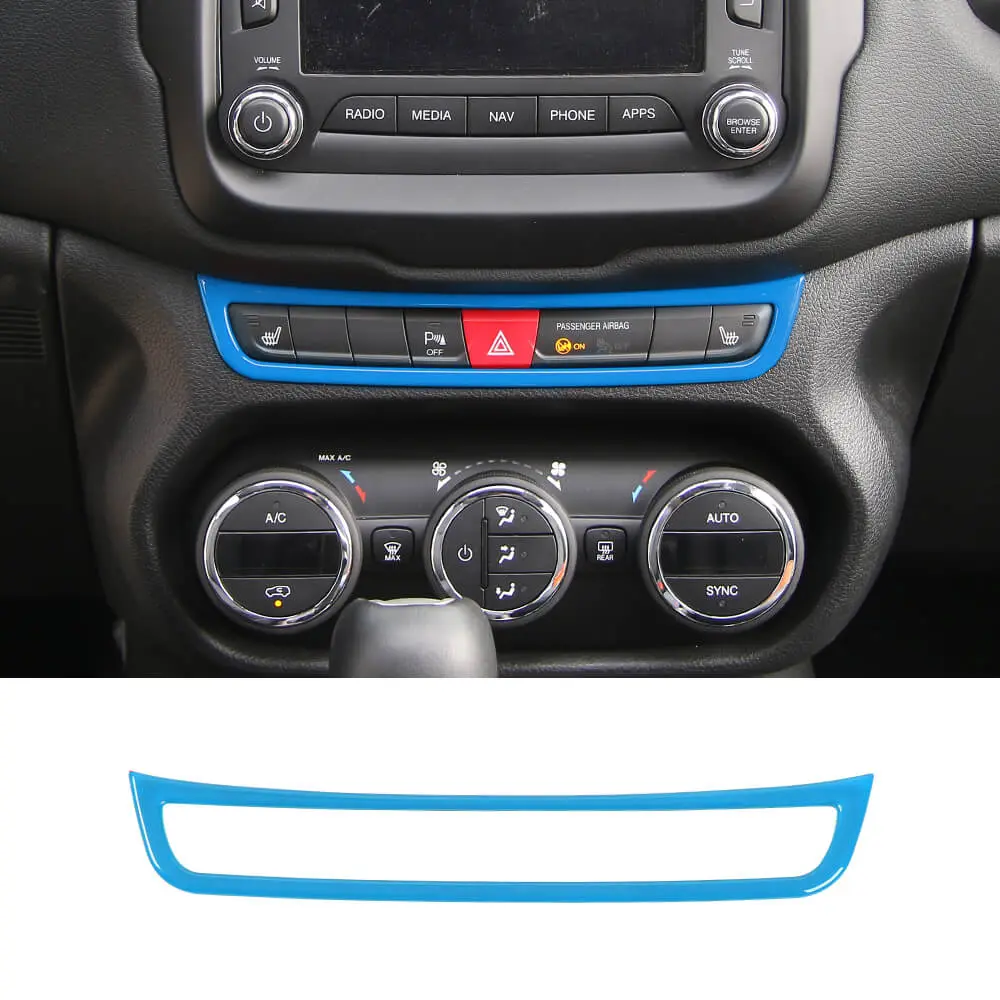 For 2015-2017 Jeep Renegade Emergency Light Switch Frame Decoration Trim - Image 13