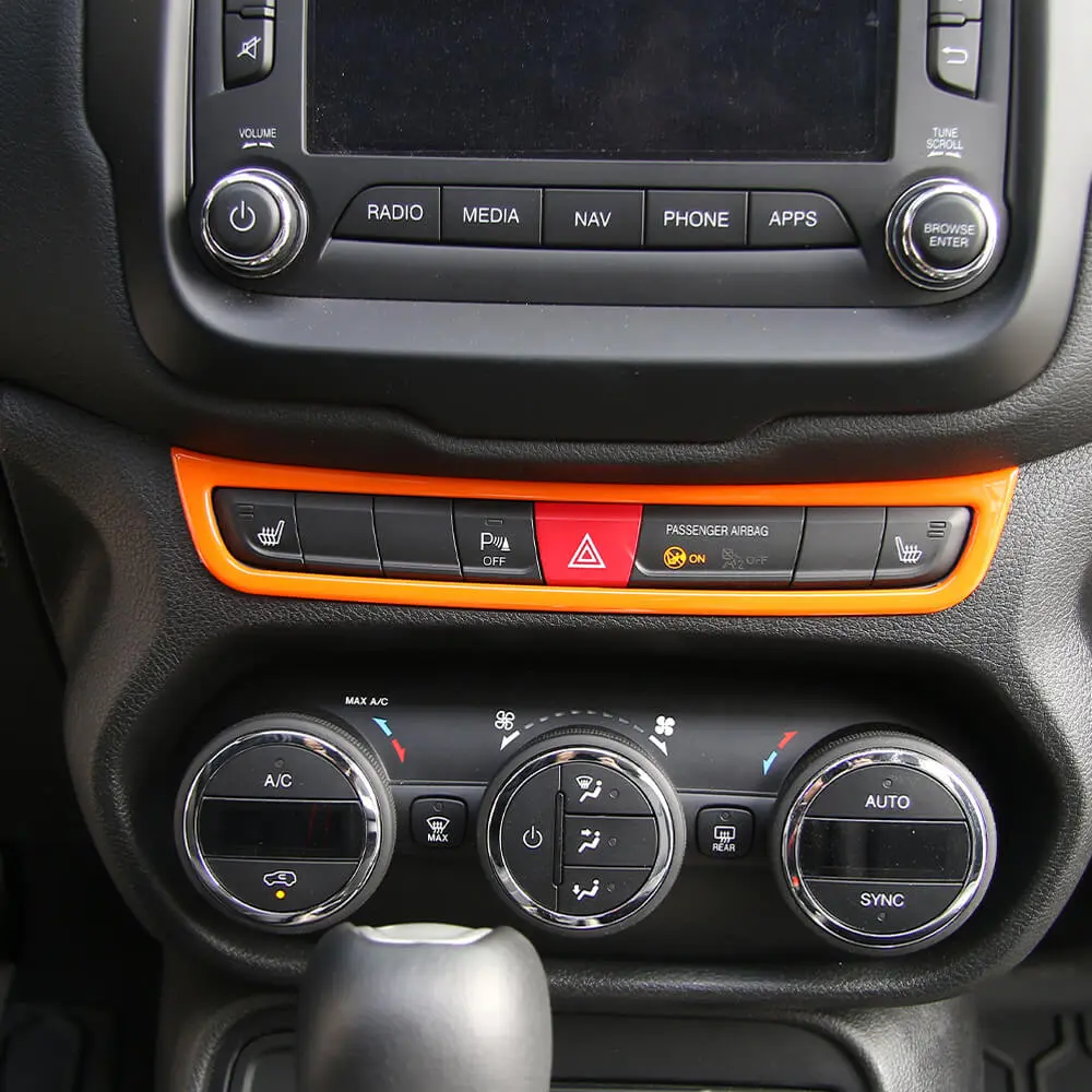 For 2015-2017 Jeep Renegade Emergency Light Switch Frame Decoration Trim - Image 2