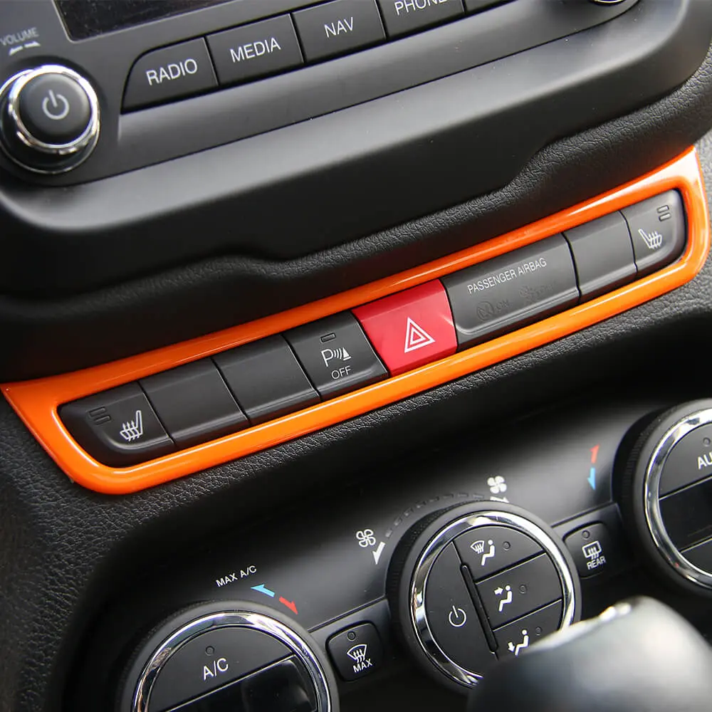 For 2015-2017 Jeep Renegade Emergency Light Switch Frame Decoration Trim - Image 3