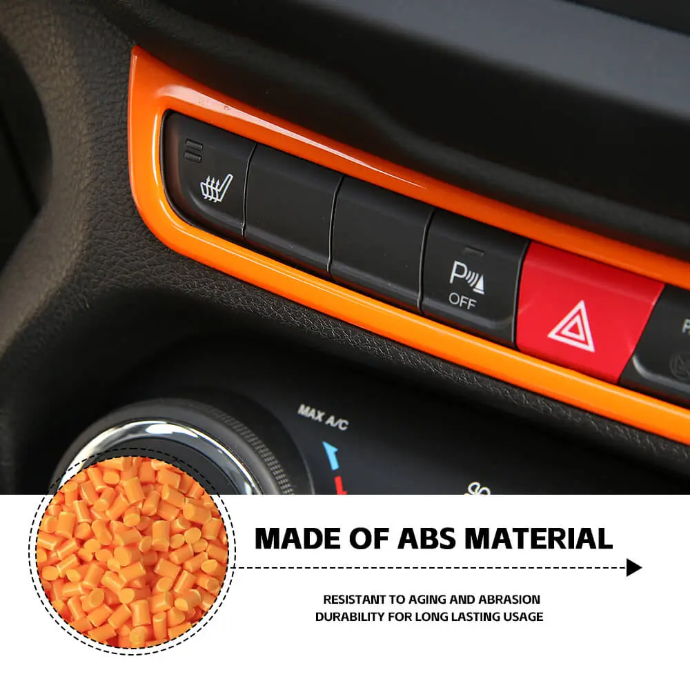 For 2015-2017 Jeep Renegade Emergency Light Switch Frame Decoration Trim - Image 5