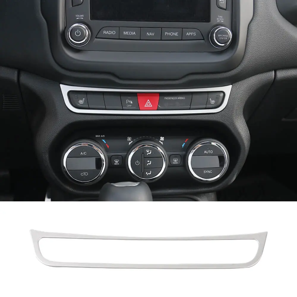 For 2015-2017 Jeep Renegade Emergency Light Switch Frame Decoration Trim - Image 7