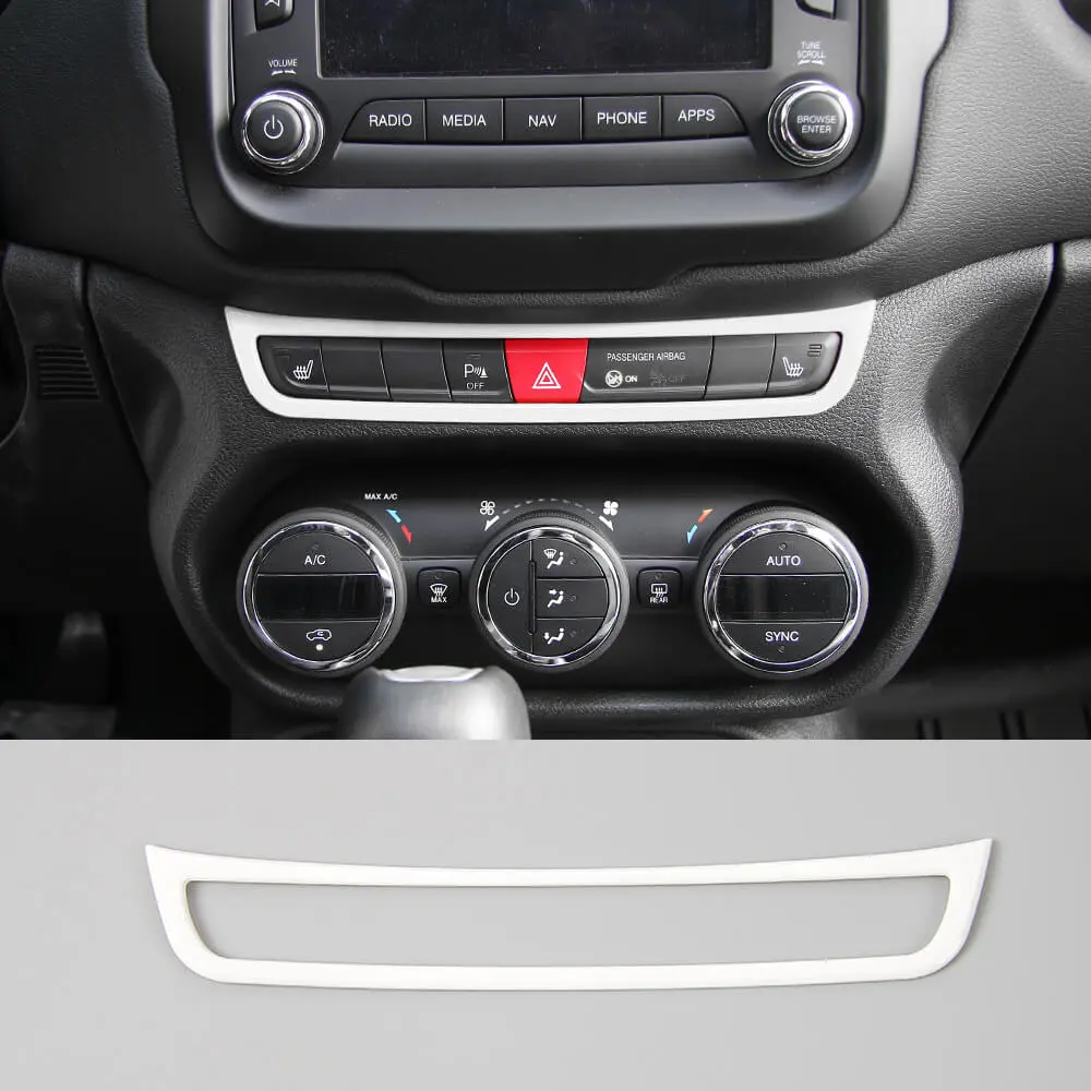 For 2015-2017 Jeep Renegade Emergency Light Switch Frame Decoration Trim - Image 9