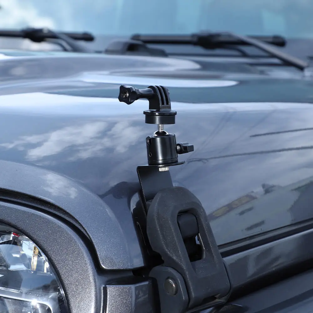 For 2018+ Jeep Wrangler JL JLU & Gladiator JT Engine Hood Action Camera Mount Bracket - Image 2