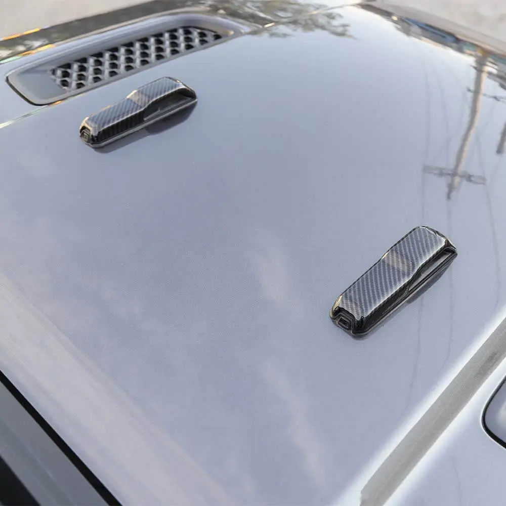 For 2018+ Jeep Wrangler JL Engine Hood Bra Trim & Rear Wiper Nozzle Trim Cover 3Pcs - Image 3