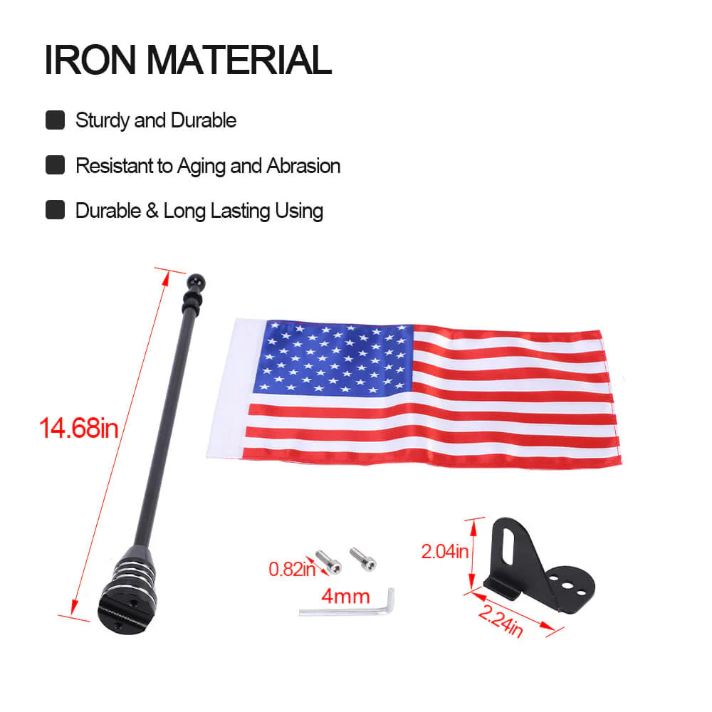 For Jeep Wrangler JK JL & Gladiator JT Engine Hood Corner Side Flag Mount, Flagpole Holder Bracket - Image 8