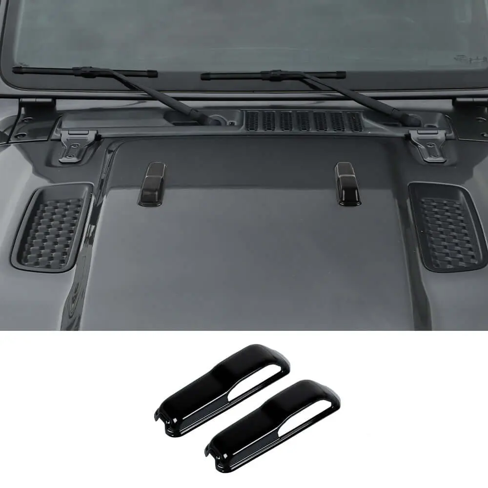 For 2018+ Jeep Wrangler JL & Gladiator JT 2 PCS Engine Hood Bumper Cover Decoration Trim Style-B - Image 12