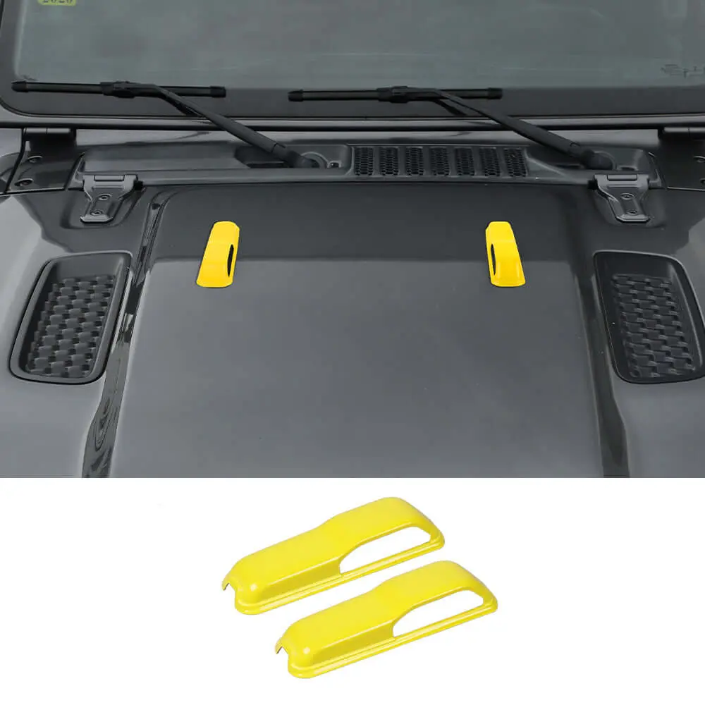For 2018+ Jeep Wrangler JL & Gladiator JT 2 PCS Engine Hood Bumper Cover Decoration Trim Style-B - Image 13