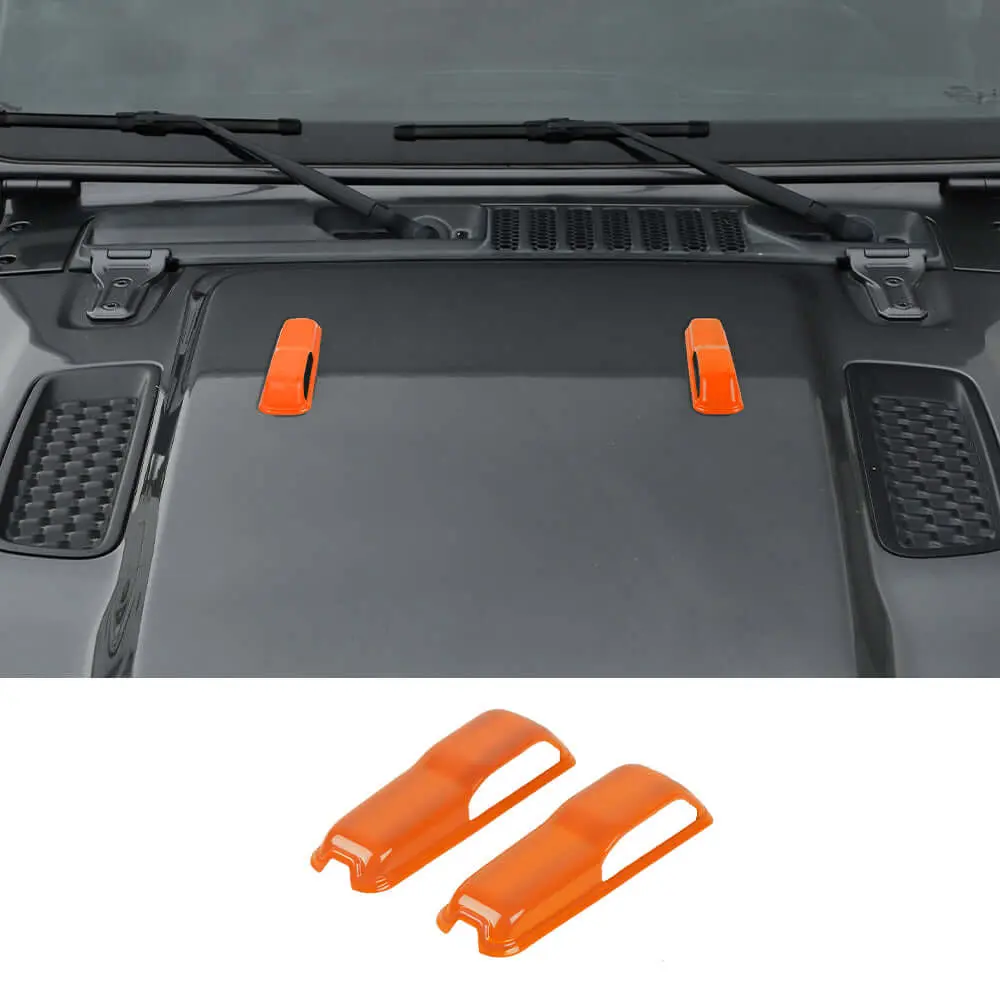 For 2018+ Jeep Wrangler JL & Gladiator JT 2 PCS Engine Hood Bumper Cover Decoration Trim Style-B - Image 14