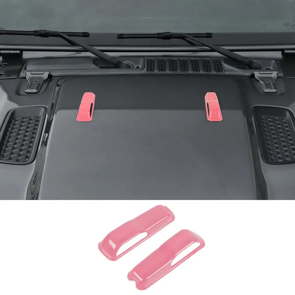 For 2018+ Jeep Wrangler JL & Gladiator JT 2 PCS Engine Hood Bumper Cover Decoration Trim Style-B - Image 16