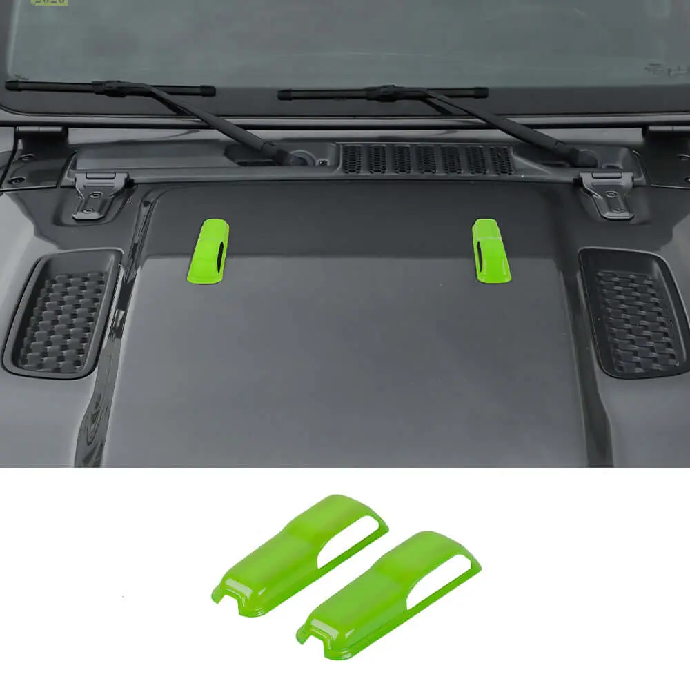 For 2018+ Jeep Wrangler JL & Gladiator JT 2 PCS Engine Hood Bumper Cover Decoration Trim Style-B - Image 17