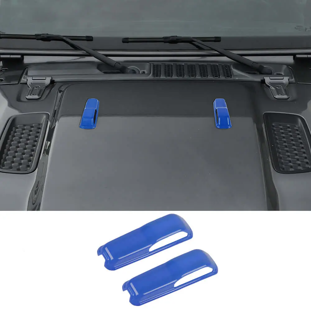 For 2018+ Jeep Wrangler JL & Gladiator JT 2 PCS Engine Hood Bumper Cover Decoration Trim Style-B - Image 18