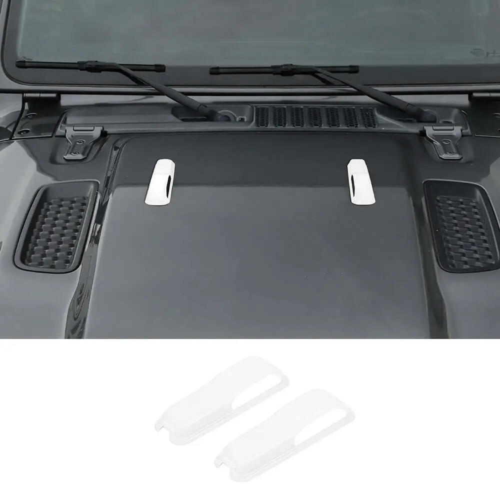 For 2018+ Jeep Wrangler JL & Gladiator JT 2 PCS Engine Hood Bumper Cover Decoration Trim Style-B - Image 19
