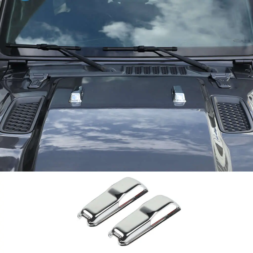 For 2018+ Jeep Wrangler JL & Gladiator JT 2 PCS Engine Hood Bumper Cover Decoration Trim Style-B - Image 20