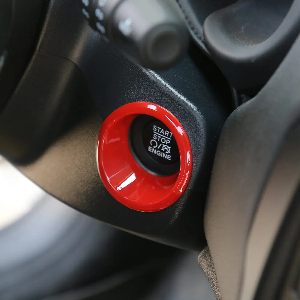 For Jeep 2015+ Renegade & 2017-2020 Compass Engine Start Stop Button Trim Ring Cover - Image 3