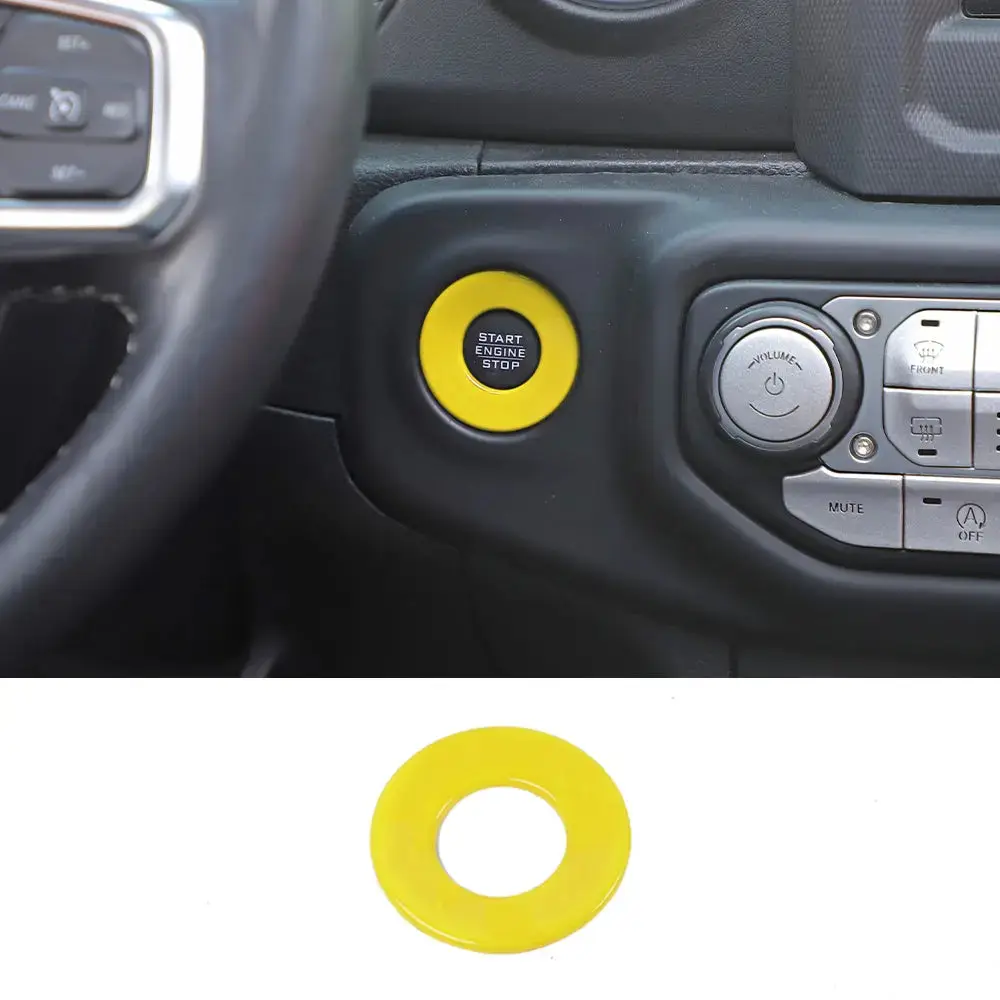For 2018+ Jeep Wrangler JL, JLU & Gladiator JT Engine Start Button Trim Cover – Ignition Badge Accent Ring - Image 10