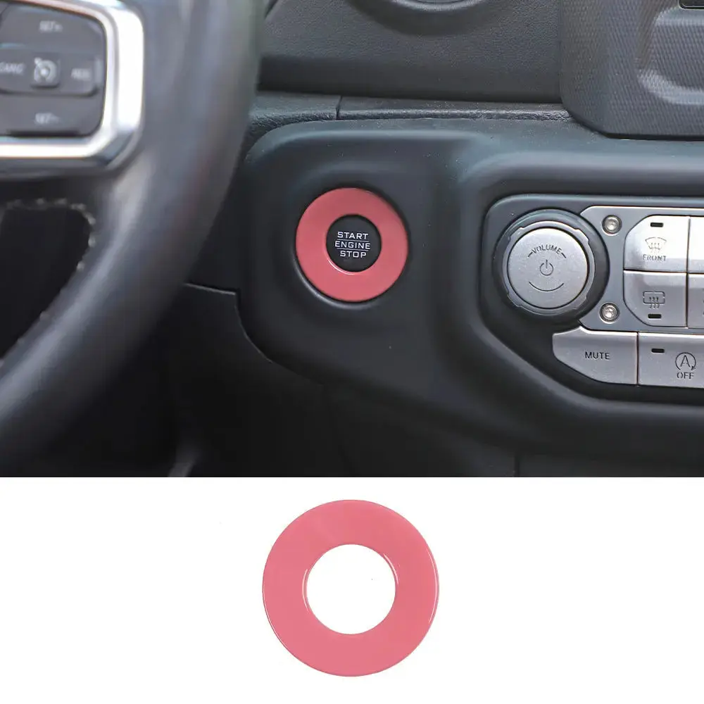 For 2018+ Jeep Wrangler JL, JLU & Gladiator JT Engine Start Button Trim Cover – Ignition Badge Accent Ring - Image 11