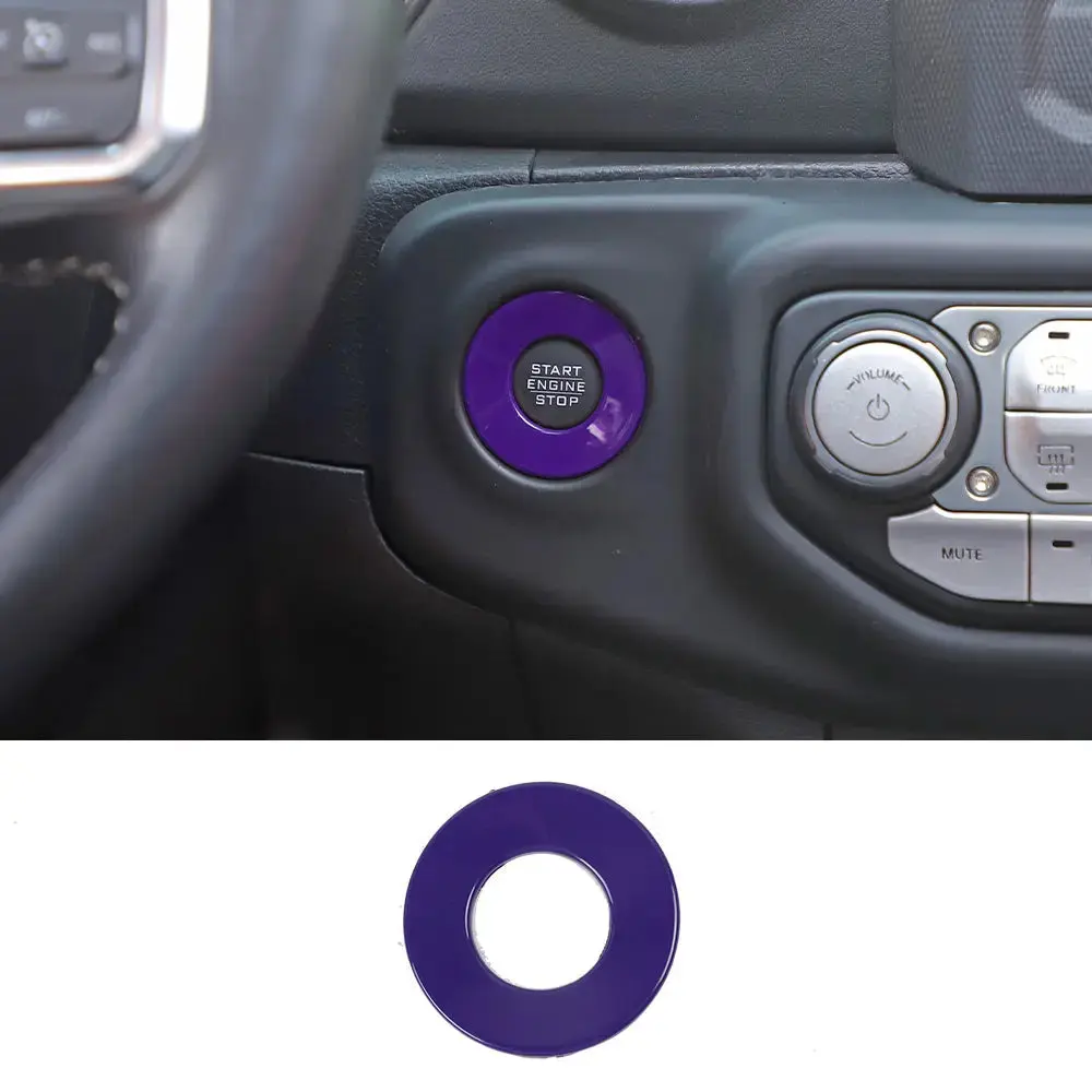 For 2018+ Jeep Wrangler JL, JLU & Gladiator JT Engine Start Button Trim Cover – Ignition Badge Accent Ring - Image 12