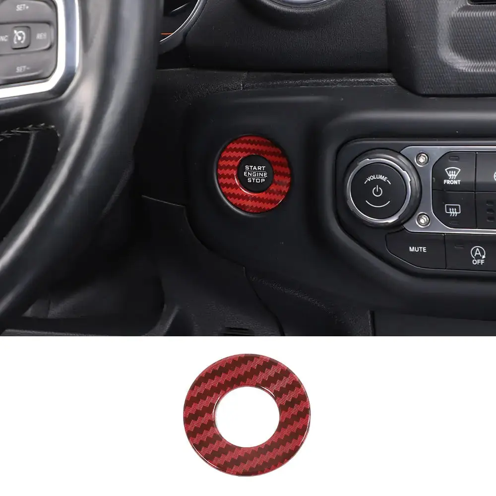 For 2018+ Jeep Wrangler JL, JLU & Gladiator JT Engine Start Button Trim Cover – Ignition Badge Accent Ring - Image 13
