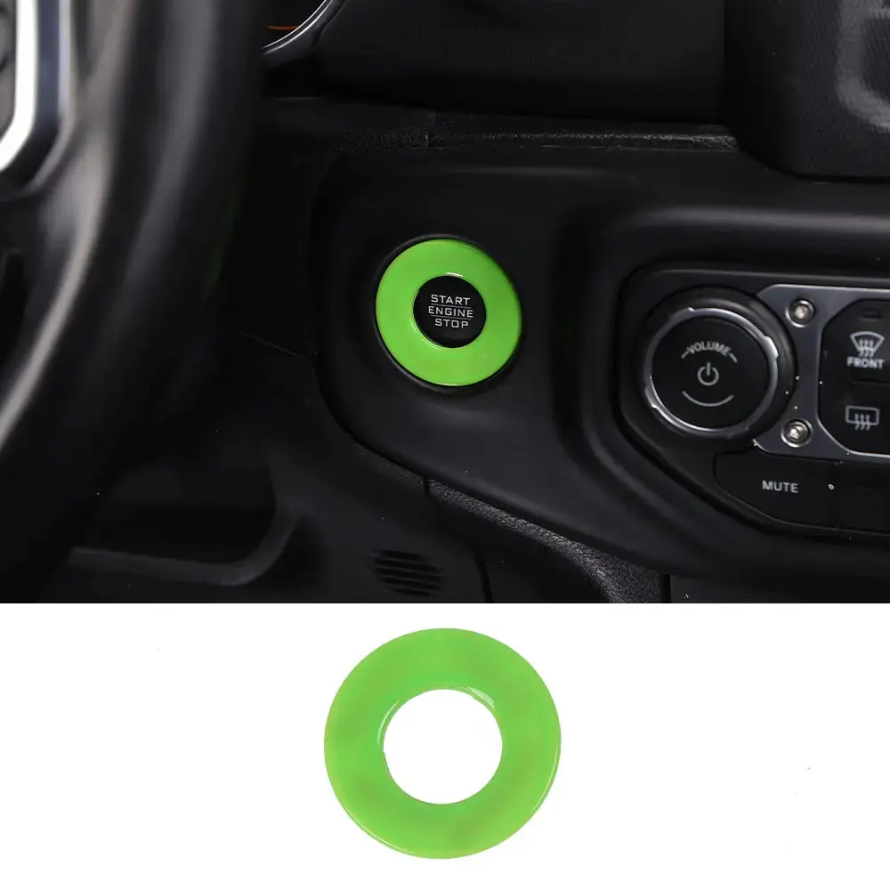 For 2018+ Jeep Wrangler JL, JLU & Gladiator JT Engine Start Button Trim Cover – Ignition Badge Accent Ring - Image 14