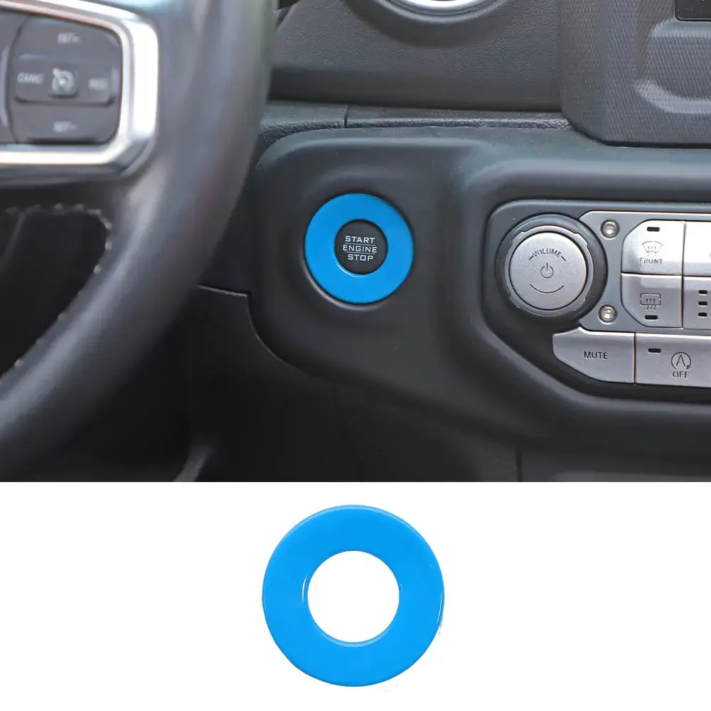 For 2018+ Jeep Wrangler JL, JLU & Gladiator JT Engine Start Button Trim Cover – Ignition Badge Accent Ring - Image 16