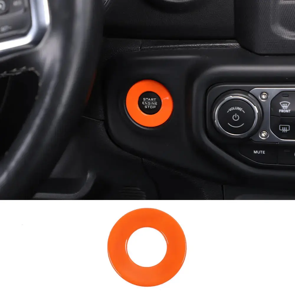 For 2018+ Jeep Wrangler JL, JLU & Gladiator JT Engine Start Button Trim Cover – Ignition Badge Accent Ring - Image 17