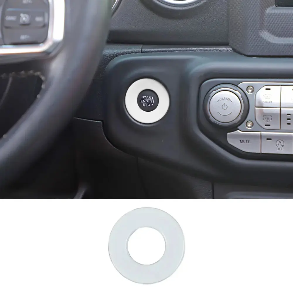 For 2018+ Jeep Wrangler JL, JLU & Gladiator JT Engine Start Button Trim Cover – Ignition Badge Accent Ring - Image 18