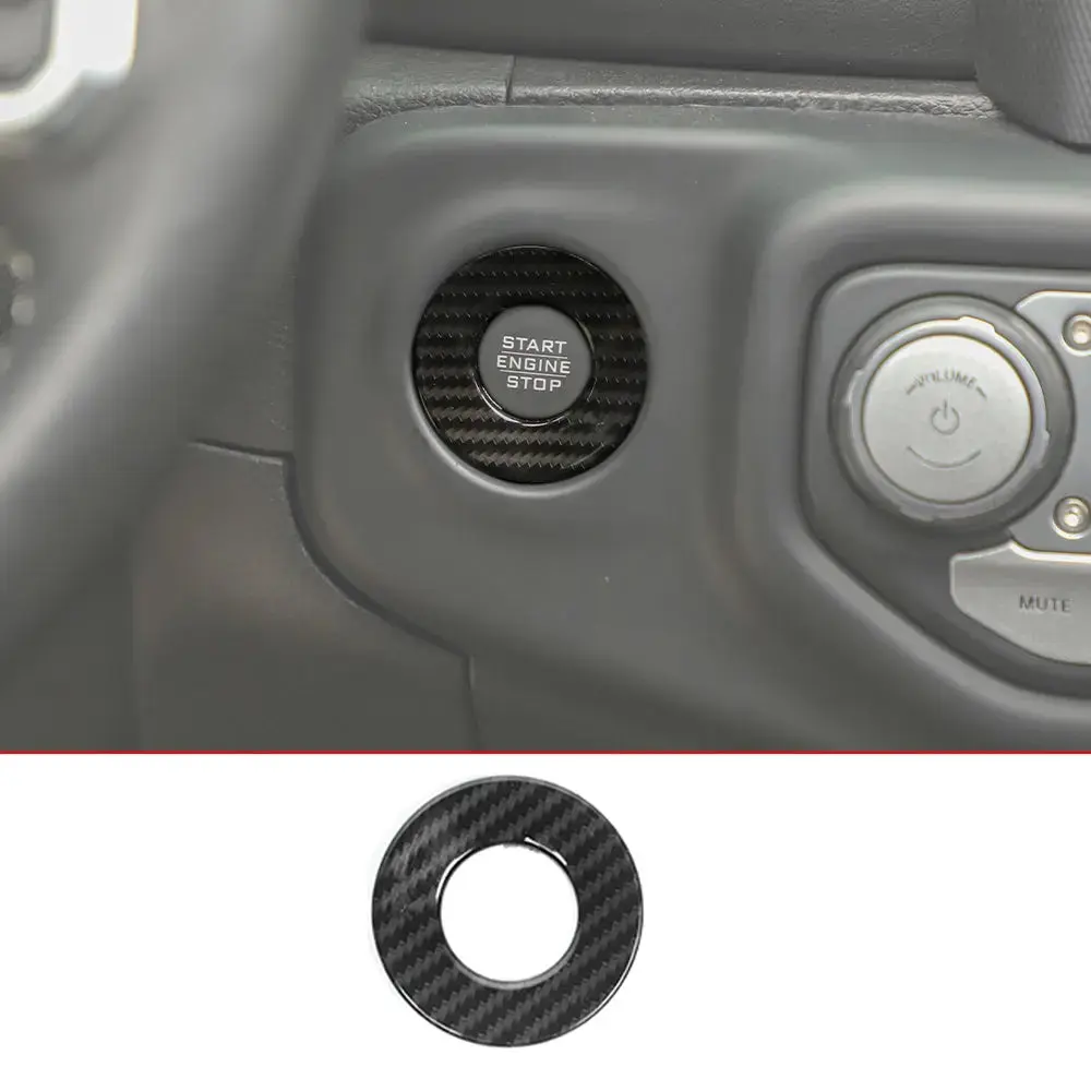 For 2018+ Jeep Wrangler JL, JLU & Gladiator JT Engine Start Button Trim Cover – Ignition Badge Accent Ring - Image 19