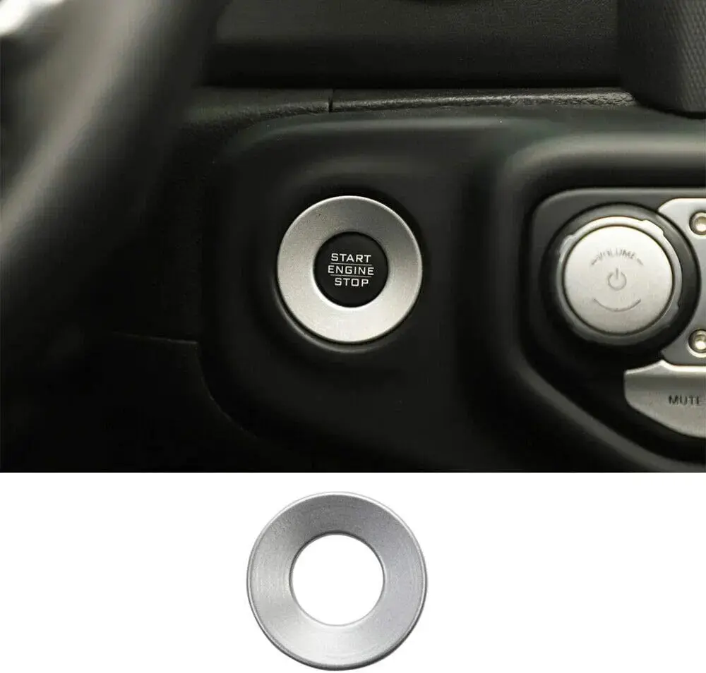 For 2018+ Jeep Wrangler JL, JLU & Gladiator JT Engine Start Button Trim Cover – Ignition Badge Accent Ring - Image 20