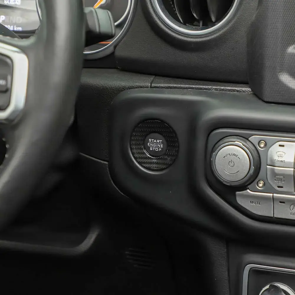 For 2018+ Jeep Wrangler JL, JLU & Gladiator JT Engine Start Button Trim Cover – Ignition Badge Accent Ring - Image 5