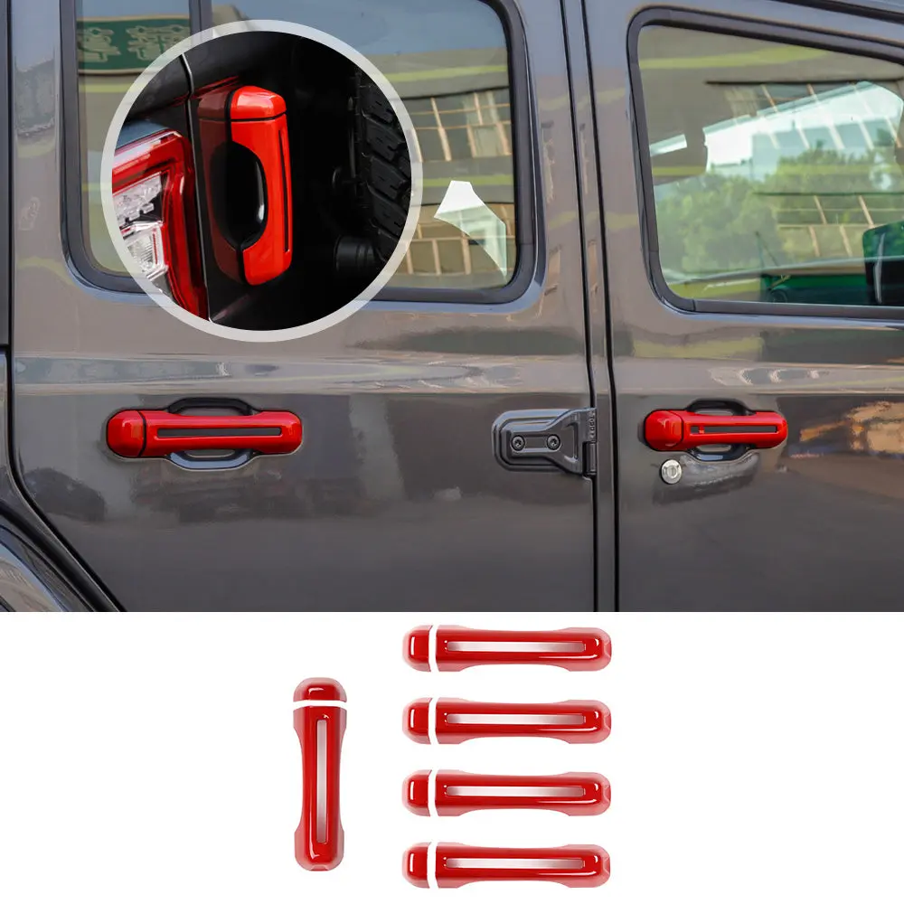 For 2018+ Jeep Wrangler JL JLU Exterior Cover Trim Full Set Available Separately Red - Image 17